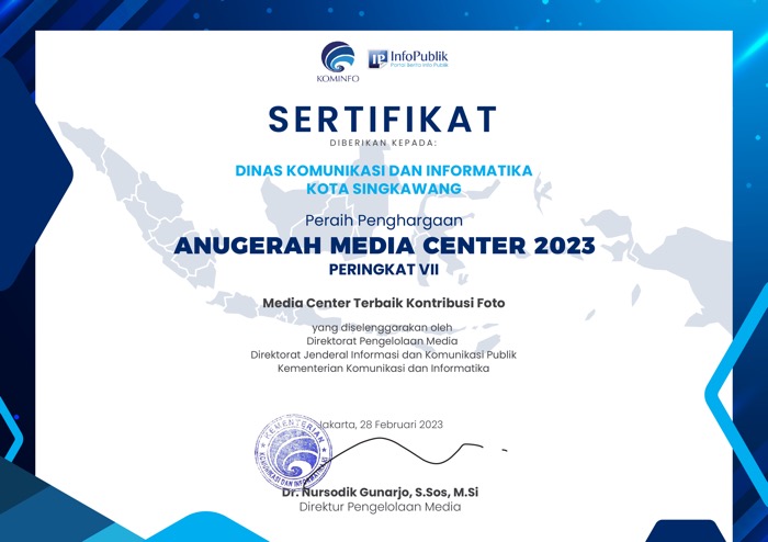 media-center-singkawang-terbaik-ke-vii-tingkat-nasional-tahun-2023