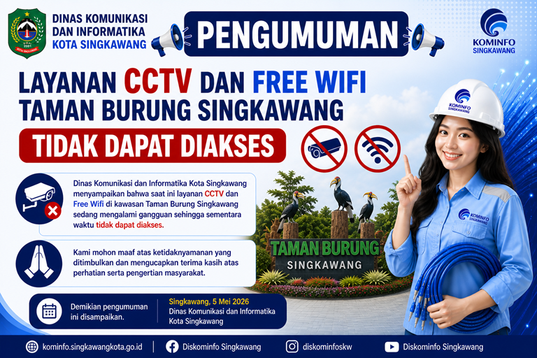 LAYANAN CCTV DAN FREE WIFI TAMAN BURUNG SINGKAWANG TIDAK DAPAT DIAKSES